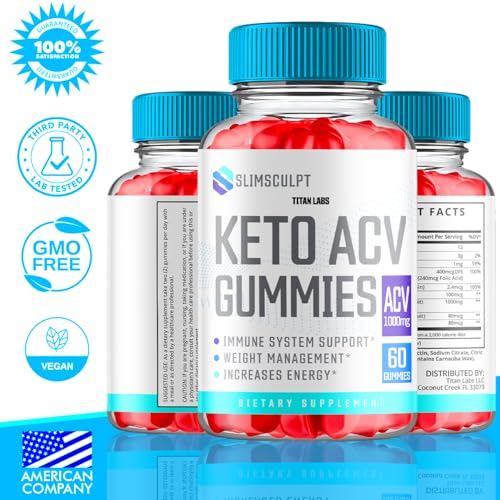 (2 Pack) Slimsculpt Keto ACV Gummies, Slim Sculpt Keto ACV Gummies Advanced Weight Loss 1000MG
