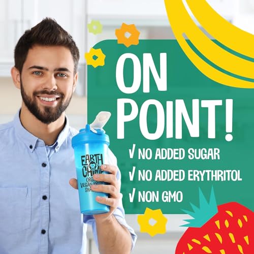 EarthChimp Organic Vegan Protein Powder - with Probiotics - Non GMO, Dairy Free - AB Mystery