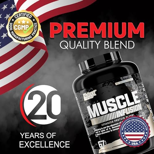 Nutrex Research Whey Protein Powder, Vanilla Muscle Infusion Whey Isolate w/EAA - AB Mystery