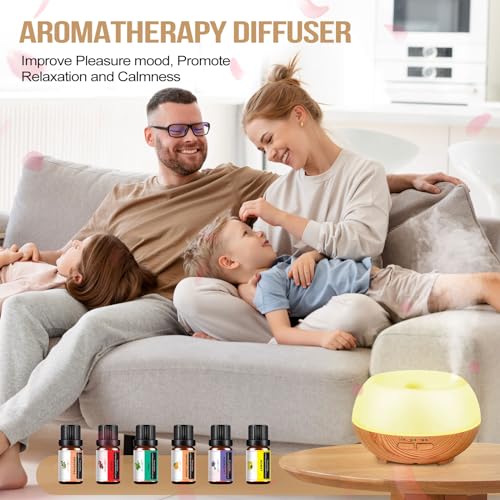 Aromatherapy Essential Oil Diffuser: Cool Mist Aroma Diffuser for Home - Colorful Light Create Ambience - AB Mystery