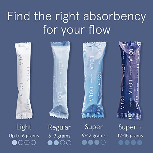 LOLA Organic Cotton Tampons, 60 Count - Tampons Regular, Period Feminine Hygiene Products - AB Mystery