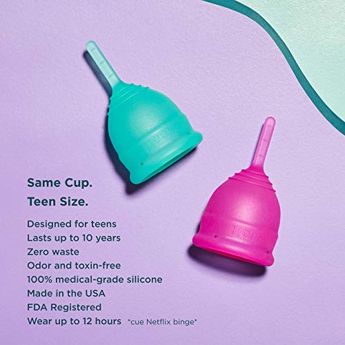 Saalt Teen Menstrual Cup - Best Sensitive Reusable Cup - Wear for 12 Hours - Tampon and Pad Alternative - AB Mystery
