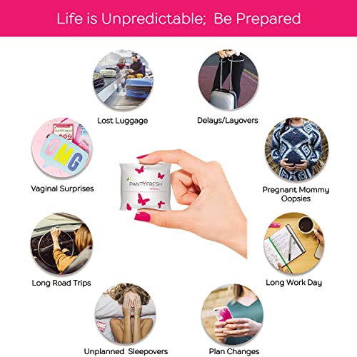 to-Go Panty Kit Includes 4 Items Seamless Thong Underwear Fresh Wipe Pantyliner & Washbag Travel - AB Mystery