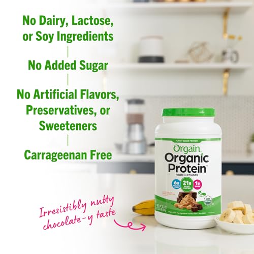 Orgain Organic Vegan Protein Powder, Chocolate Peanut Butter - 21g of Plant Based Protein - AB Mystery