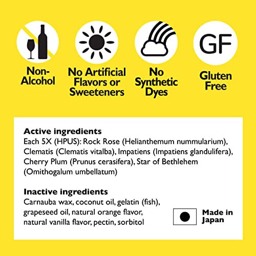 Bach RESCUE PEARLS, Natural Orange Vanilla Flavor, Natural Stress Relief, Homeopathic Flower Essence - AB Mystery