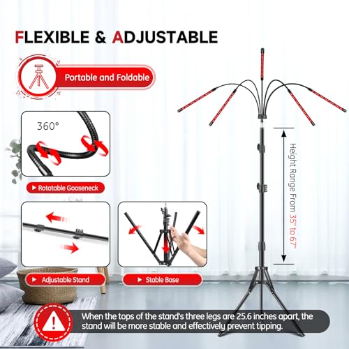 Red Light Therapy Lamp, 150 LEDs Infrared Light Therapy with Adjustable Stand - 660nm Redlight - AB Mystery