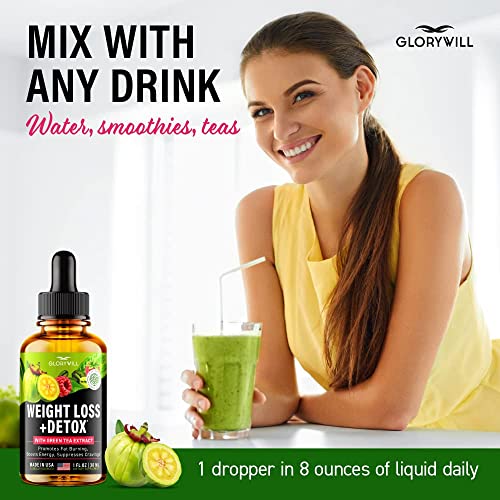 Weight Loss Drops Natural Detox Made in USA - Diet Drops for Fat Loss - Effective Appetite - AB Mystery