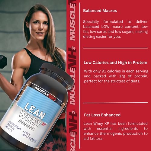 MuscleNh2 Lean Whey XP Diet Whey Protein Powder, Low Fat and Sugar, High Protein MuscleNh2
