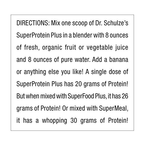 Dr. Schulze's | SuperProtein Plus | 100% Plant Protein Concentrate | Organic Powder Mix - AB Mystery
