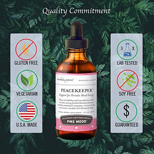 Herbalogic - Peacekeeper Liquid Herb Drops - Reduces PMS Related Mood Swings - Based on the Traditional - AB Mystery