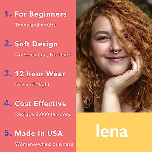Lena Menstrual Cup | 12hr Reusable Period Silicone Soft Cup | Tampon and Pad Alternative - AB Mystery