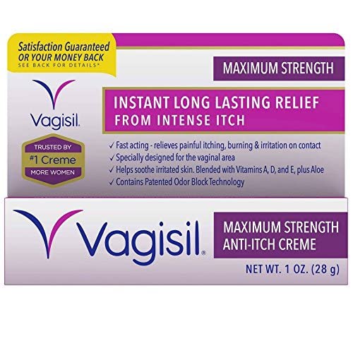 Vagisil Medicated Anti-Itch Creme Maximum Strength - 1oz, Pack of 5 - AB Mystery