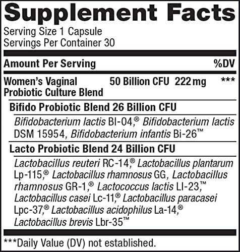 Renew Life Women's Probiotic Capsules, 50 Billion CFU Guaranteed, Supports pH Balance - AB Mystery