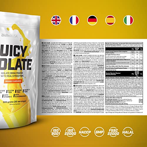 BioTechUSA Juicy Isolate | Gluten-Free, Lactose-Free, Sugar-Free | Refreshing Protein Soft Drink BioTechUSA