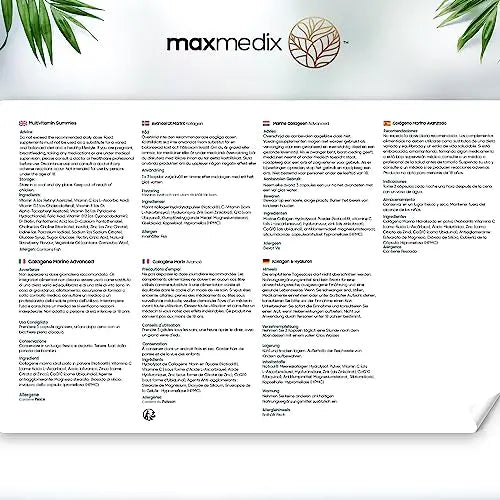 Marine Collagen Capsules 1455mg - Naticol Type 1 Collagen Supplements for Women & Men maxmedix