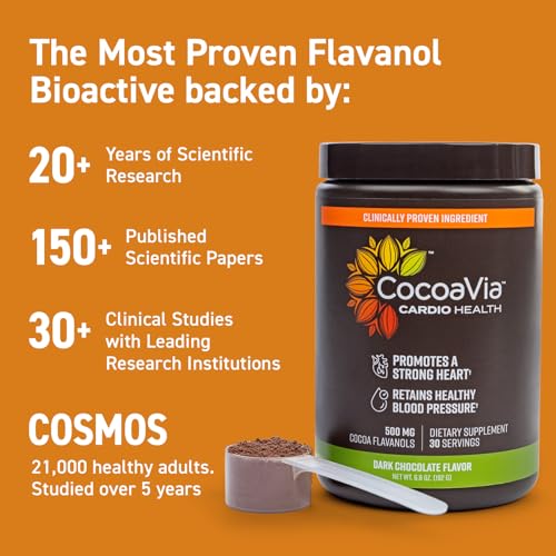 CocoaVia Cardio Health Cocoa Powder, 60 Servings, 500mg Cocoa Flavanols - AB Mystery