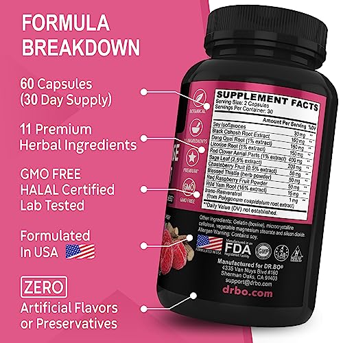 Menopause Supplements for Women Support Pills - Natural Menopause Relief for Hot Flashes - AB Mystery