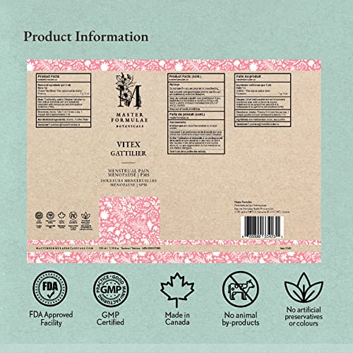 Master Formulae Vitex Chasteberry Herbal Tincture | Extra Strength, Higher Bioavailability Than Pills - AB Mystery