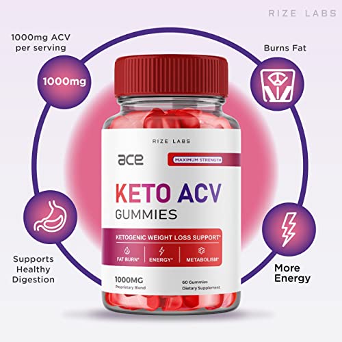 (3 Pack) Ace Keto Gummies - Ace Keto ACV Gummies for Advanced Weight Loss Ace Keto