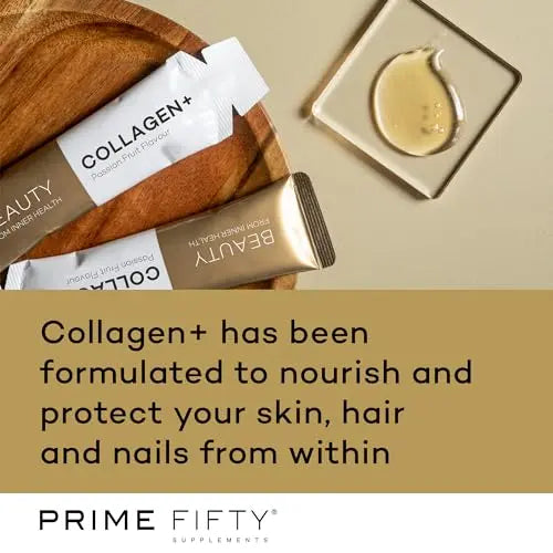 Prime Fifty Liquid Collagen 5,000mg, 14 x 15ml Sachets – Passion Fruit Flavour - AB Mystery