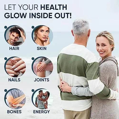 Marine Collagen Capsules 1455mg - Naticol Type 1 Collagen Supplements for Women & Men maxmedix