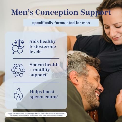 Blue Stork Fertility Supplements for Men - Supports Conception for Him - Male Prenatal Vitamins Pink Stork