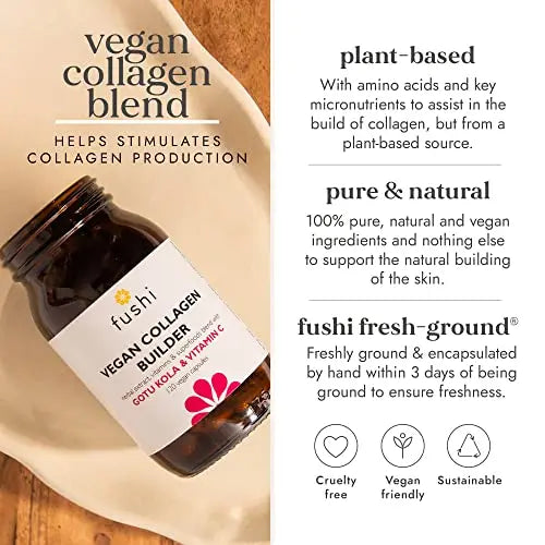 Fushi Vegan Collagen Booster, Vegan Amino Acids, with Vitamin C, E, Biotin - AB Mystery