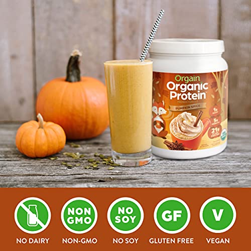 Orgain Organic Vegan Protein Powder, Pumpkin Spice - 21g of Plant Based Protein - AB Mystery
