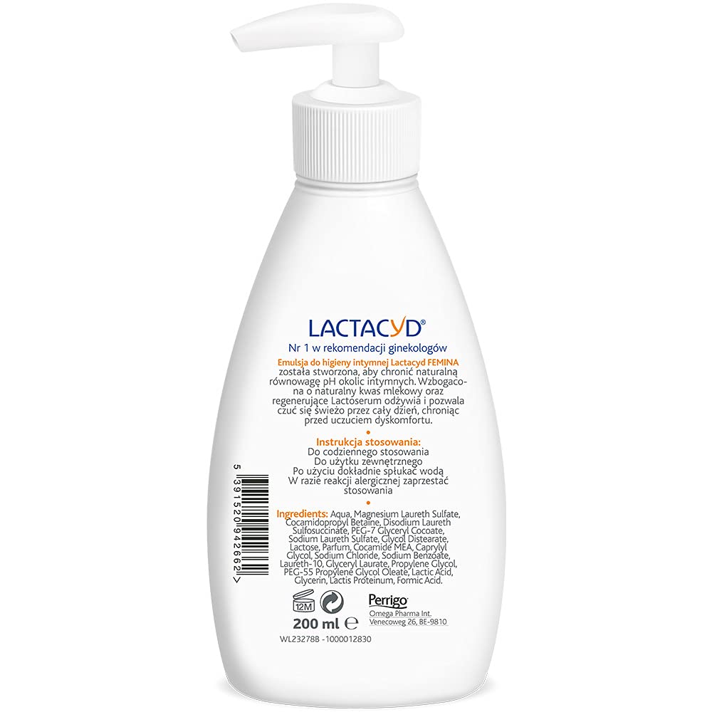 Lactacyd Femina Emulsion for Intimate Hygiene 200 ml - AB Mystery