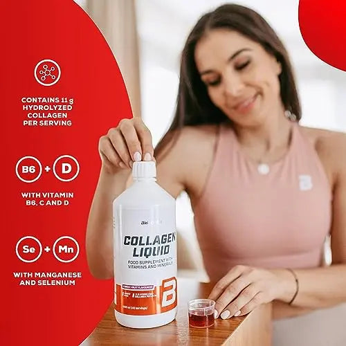 BioTechUSA Collagen Liquid, Flavored Dietary Supplement Drink with Collagen, Vitamins - AB Mystery