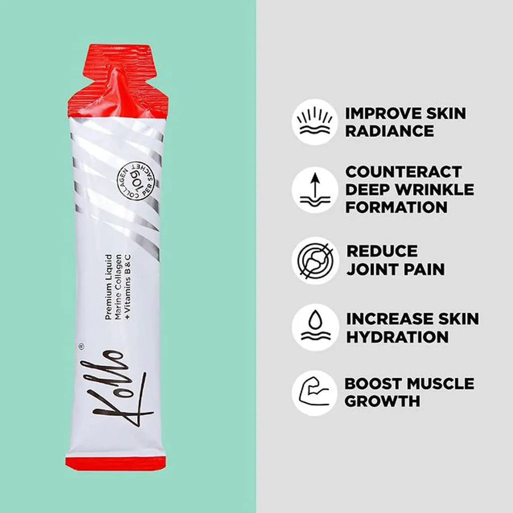 Kollo Premium Marine Collagen Liquid, 10,000 mg - Essential Proteins Collagen Peptides Kollo