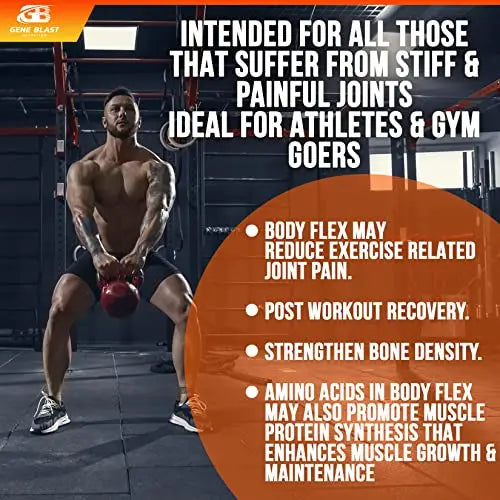 Gene Blast Body Flex, Liquid Joint Supplement w/Hydrolysed Collagen Type1 2 3 Plus Glucosamine - AB Mystery