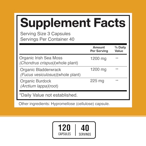 American Standard Supplements Irish Sea Moss 1200mg, Bladderwrack 1200mg - AB Mystery
