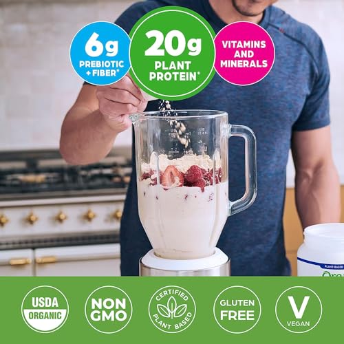 Orgain Organic Vegan Meal Replacement Protein Powder, Vanilla Bean - 20g Plant Based - AB Mystery