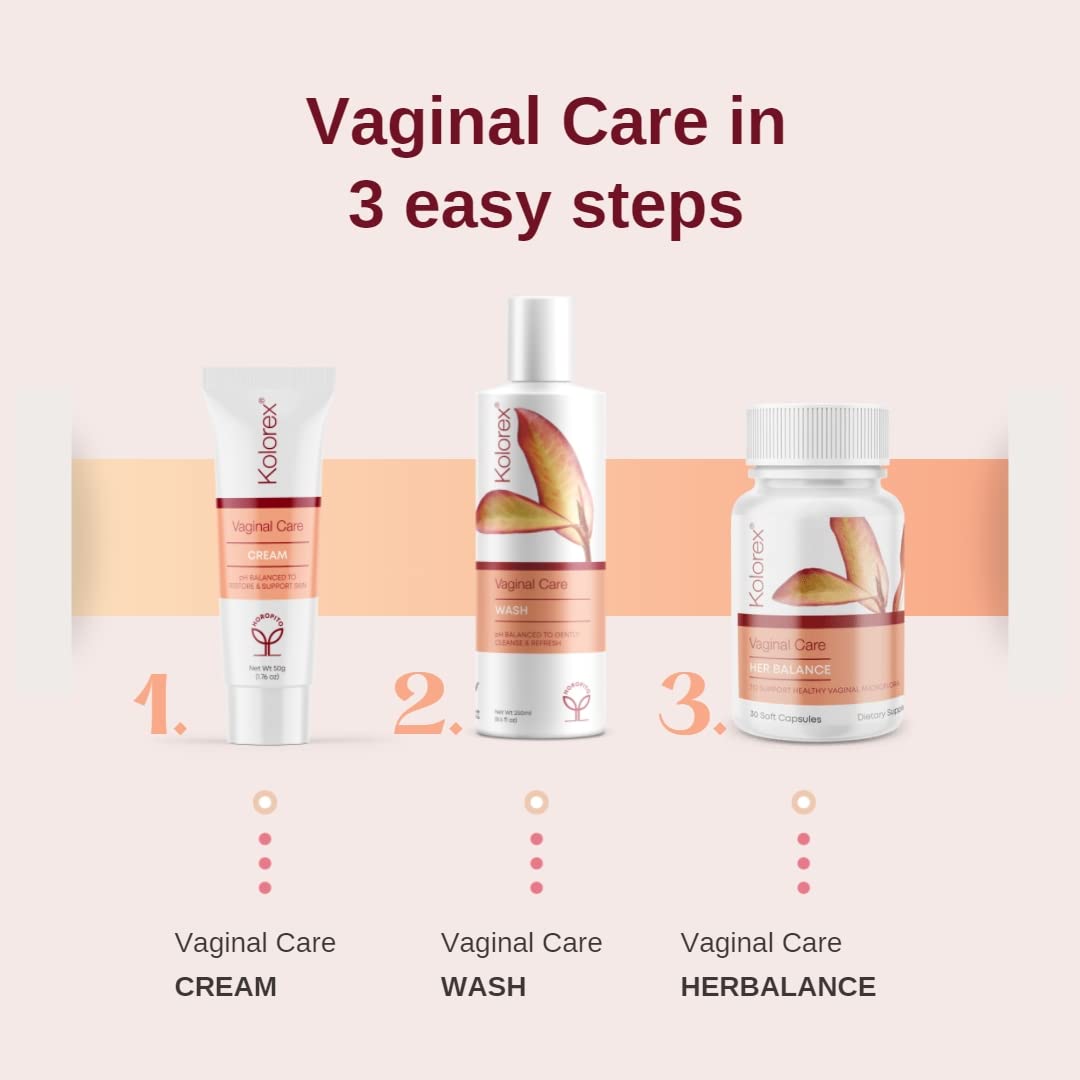 Kolorex® Vaginal CareCream, Natural Herbs soothes Intimate Areas, Replenish Sensitive Skin. - AB Mystery