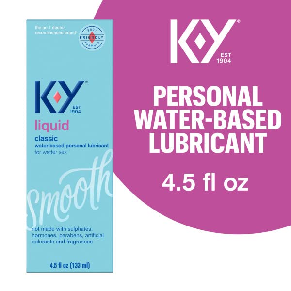 K-Y Liquid Personal Lubricant, Natural Feeling Water Based Lube For Women, Men & Couples - AB Mystery
