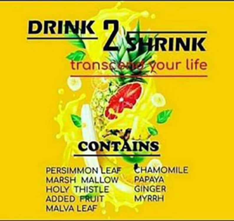4 Week drink2Shrink Detox Formula Start Losing That Stubborn Belly Fat! (Green Apple) - AB Mystery