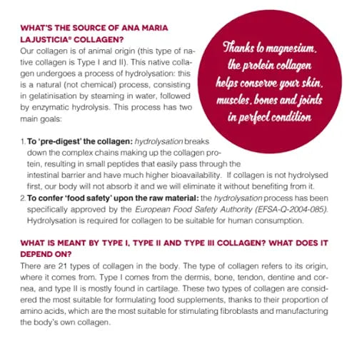 Ana Maria Lajusticia – Collagen with magnesium and vit c – 350 grams (strawberry flavour) - AB Mystery