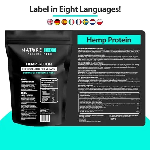 Nature Diet - Hemp Protein 1000g , Vegan , Protein Powder , Plant-Based Nature Diet