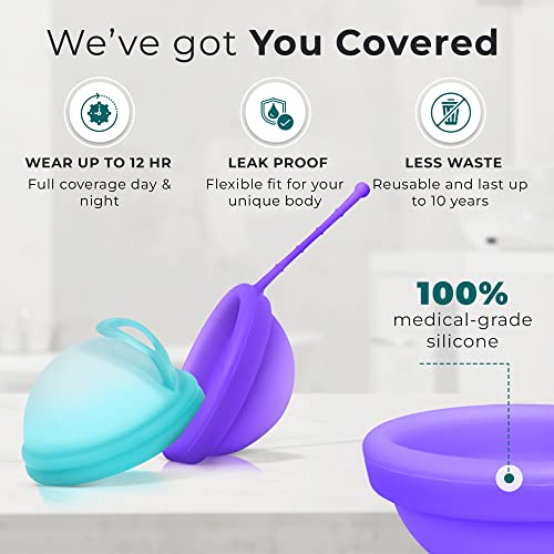 EcoBlossom Reusable Menstrual Disc with Removal String - The Most Reliable Medical Grade Silicone - AB Mystery