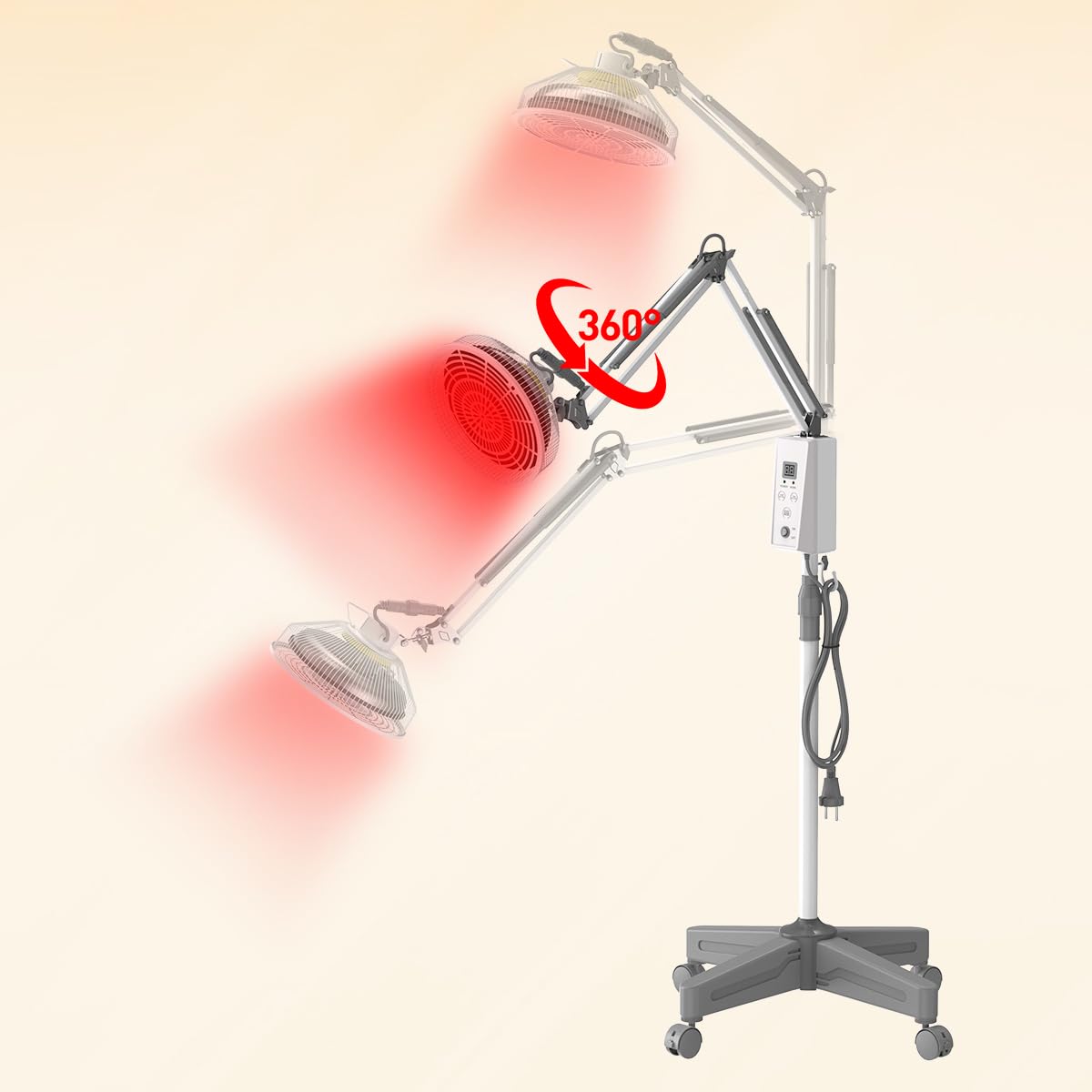 TDP and Infrared Red Light Therapy with Base, 2 in 1 Infrared Heat Lamp Device with 275W Bulb - AB Mystery