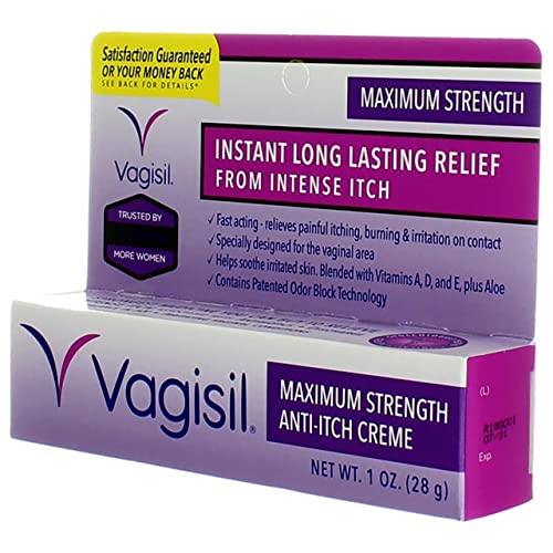 Vagisil Medicated Anti-Itch Creme Maximum Strength - 1oz, Pack of 5 - AB Mystery