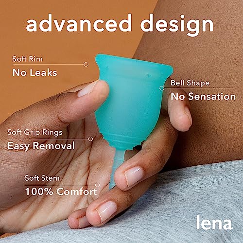 Lena Menstrual Cup | 12hr Reusable Period Silicone Soft Cup | Tampon and Pad Alternative - AB Mystery