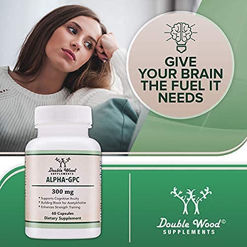 Alpha GPC Choline 600mg Capsules - Brain Support Supplement for Focus, Memory - AB Mystery