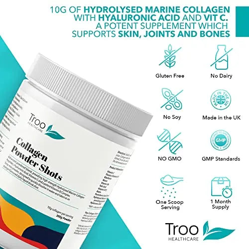 Hydrolysed Marine Collagen Peptides Powder Enhanced with Essential Vitamins 300g - AB Mystery