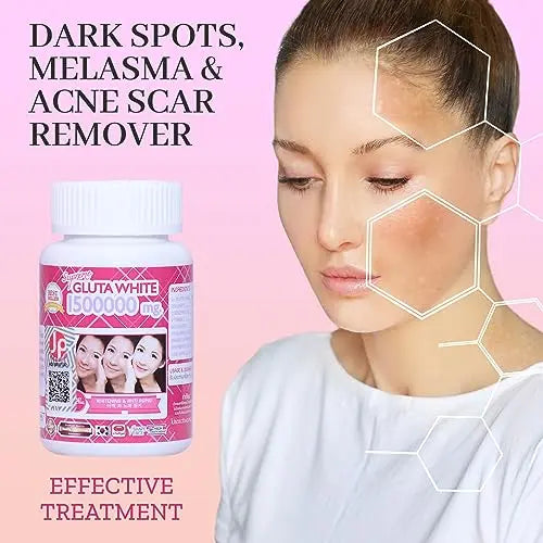 Supreme Gluta White 1500000mg for Skin Lightening, Skin Moisturizer, Collagen Stimulator Healthy - AB Mystery