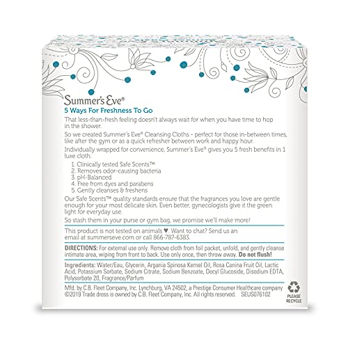 Summer's Eve Cleansing Wipes, Sunset Oasis, 16 count - AB Mystery