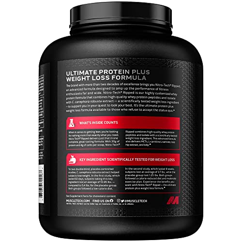 MuscleTech Nitro-Tech Ripped Lean Whey Protein Powder Whey Protein Isolate Weight - AB Mystery