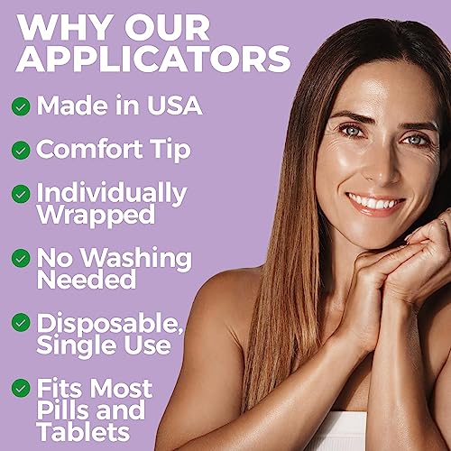 NewLife Naturals Disposable Plastic Vaginal Suppository Applicators - Fits Most Boric Acid Suppositories - AB Mystery