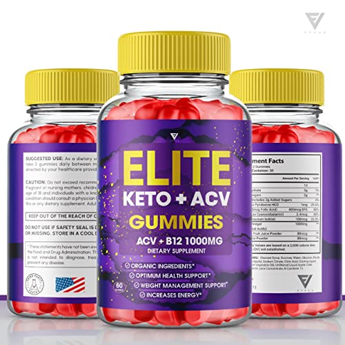 (3 Pack) Elite Keto ACV Gummies AVC, Elite Keto Plus ACV Advanced Weight Loss Gummies